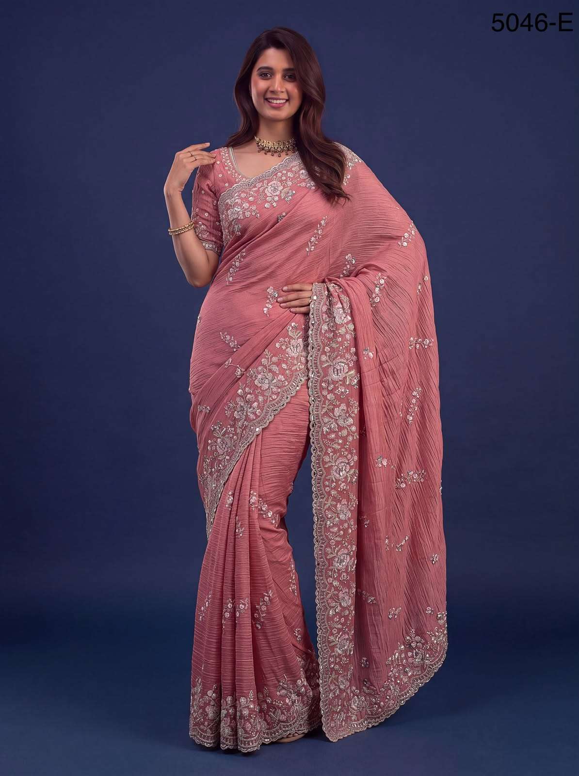  Extraordinary with Beautiful Color made of Premium Pure Bamburg fabric Wedding Saree wholesale in surat 5046